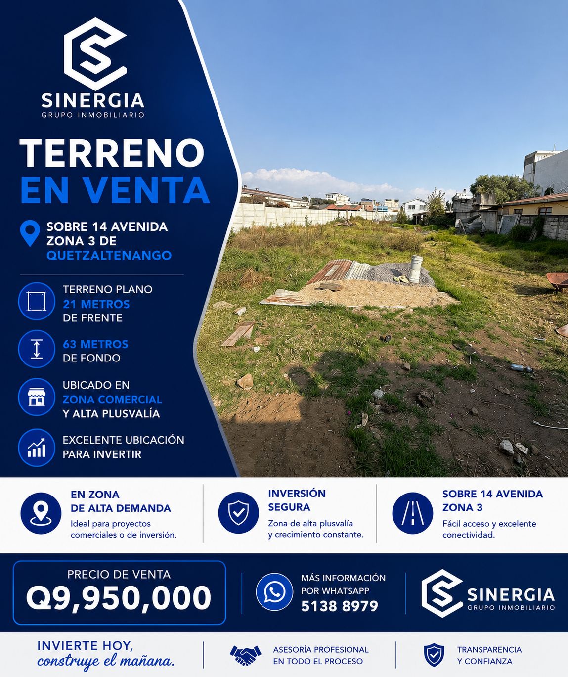 Terreno en Venta 14 Avenida Zona 3, Quetzaltenango