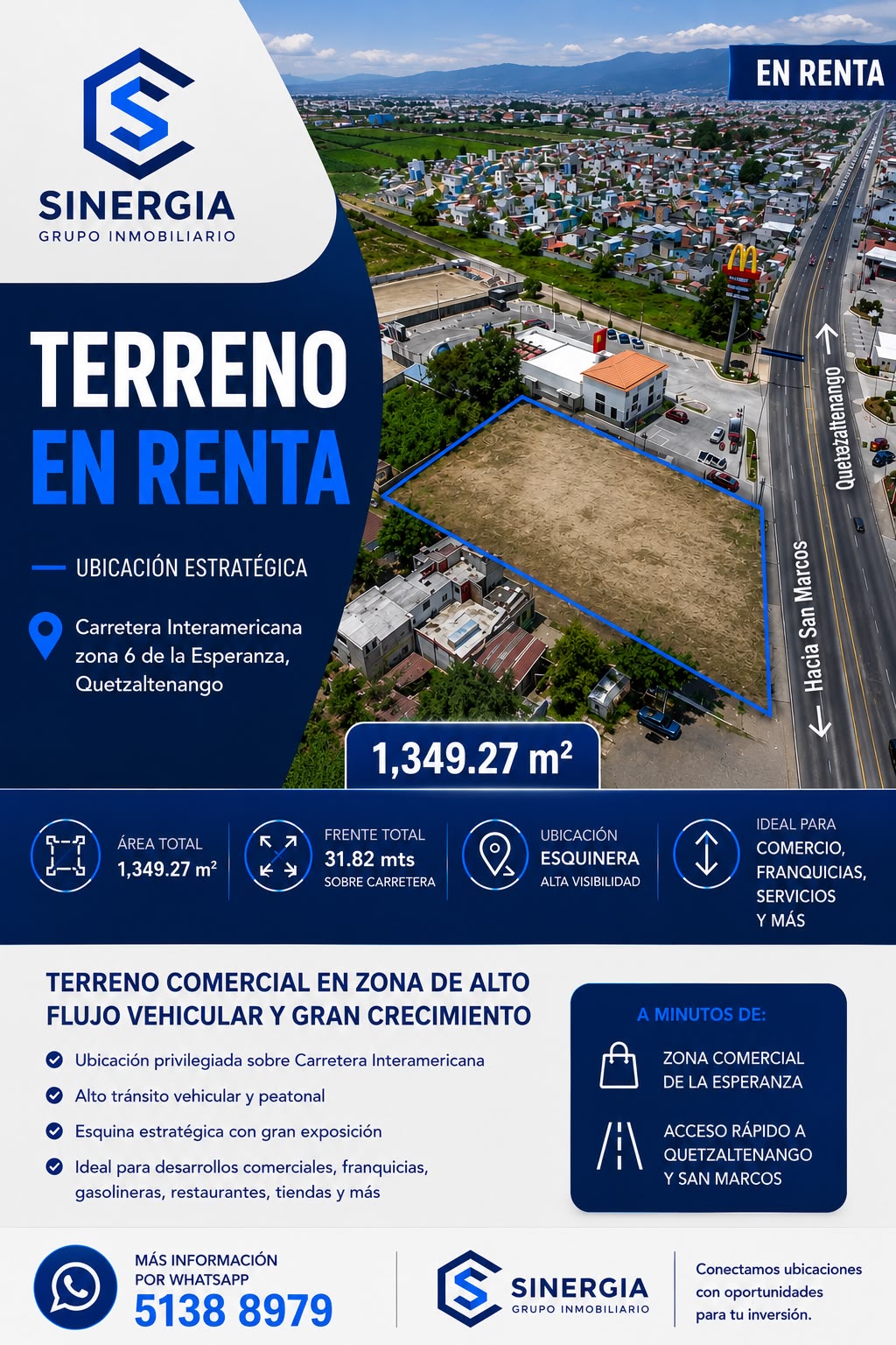 Terreno Comercial en Renta — Carretera Interamericana, La Esperanza