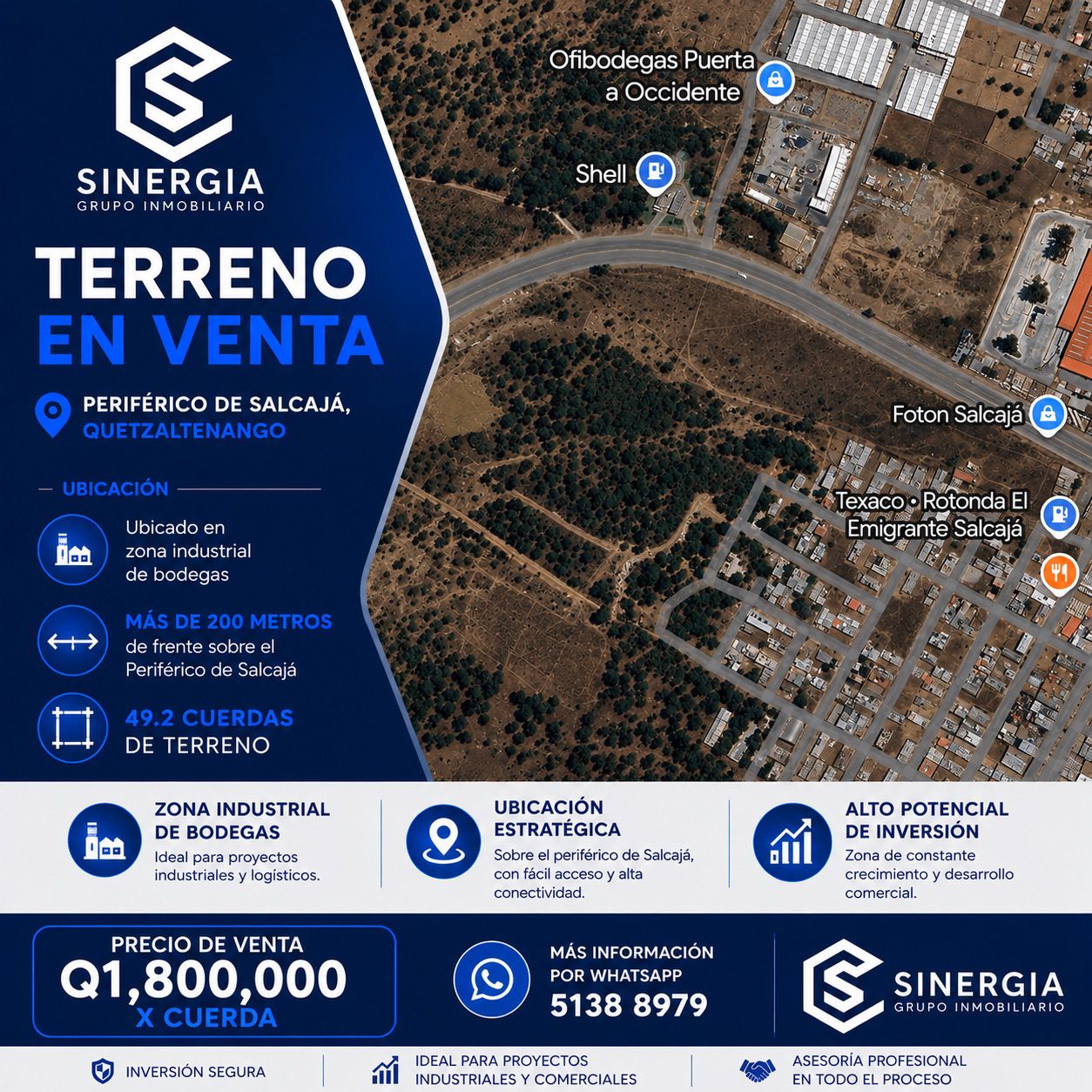 Terreno Industrial Periférico de Salcajá
