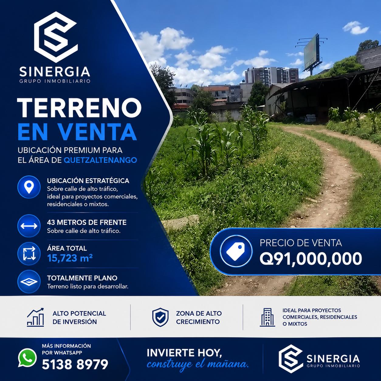 Terreno Premium 15,723 m² Quetzaltenango